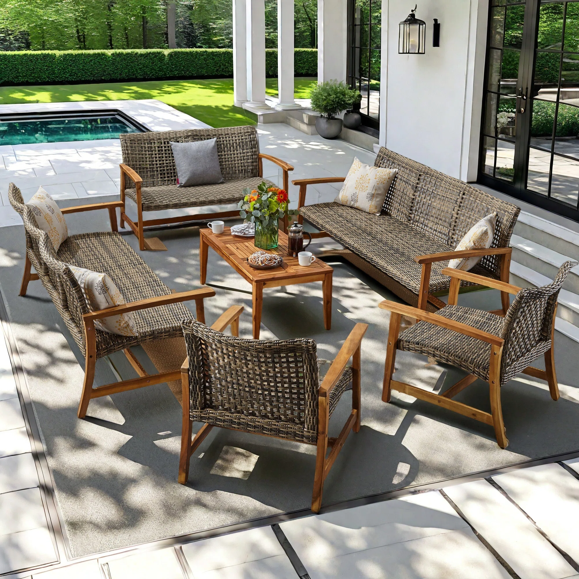 Wade Logan Carmyn Outdoor 6 Piece Sofa Seating Group