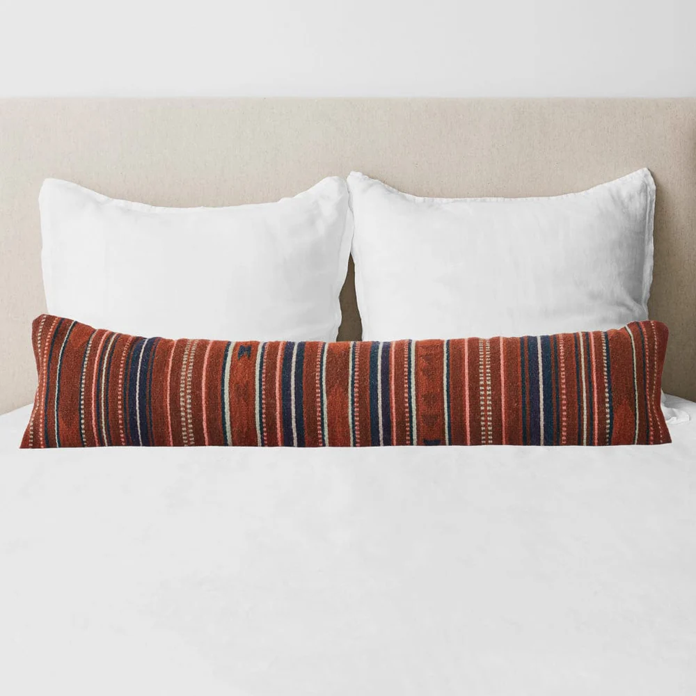 Oversized Lumbar Pillow With Textured Stripes | The Citizenry