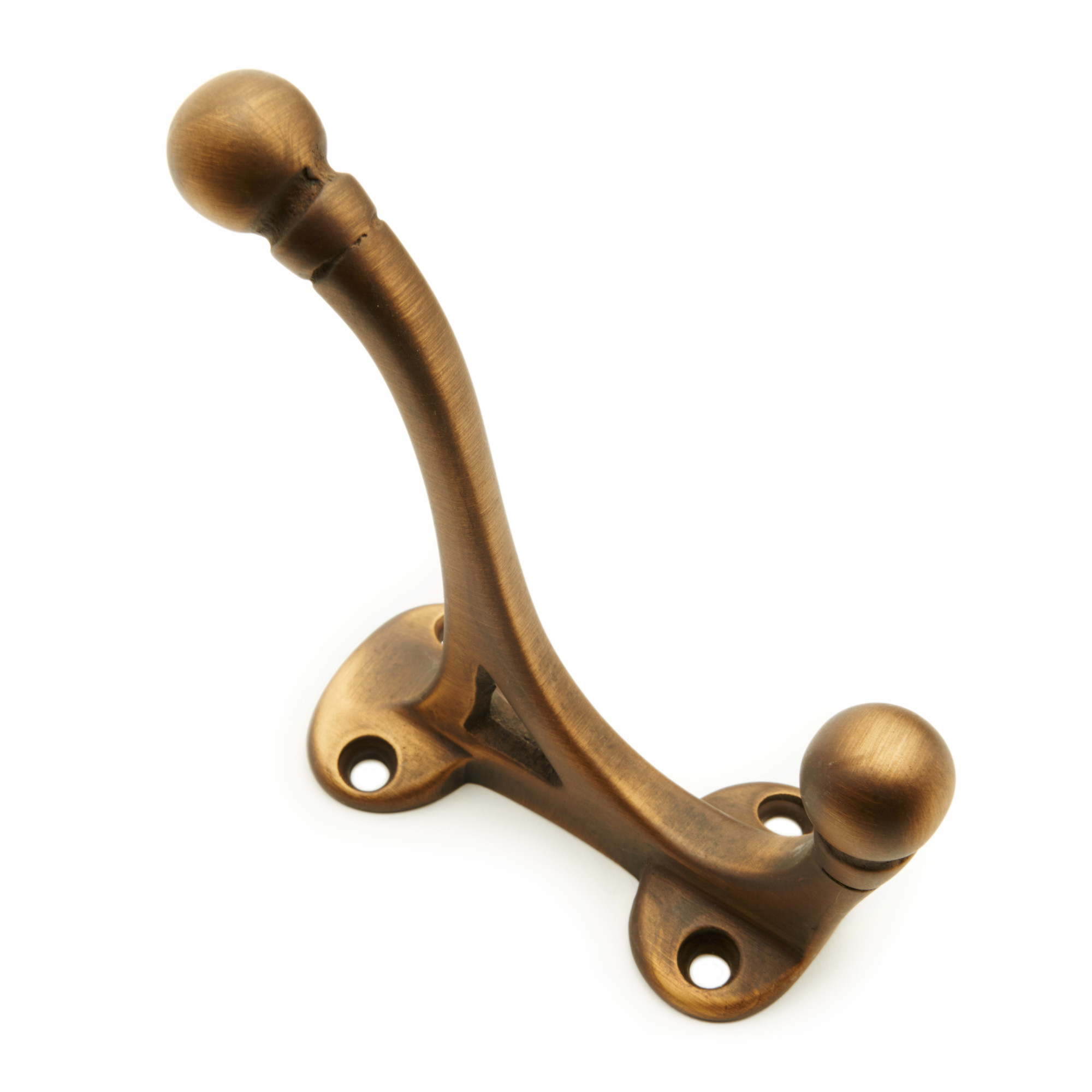 Rk International Hk 5815 Ae 1 5/16" Wide Traditional 2 Prong Hook Solid Brass Bath Towel Robe Boat Hat Utility Hook