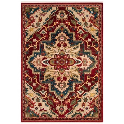 Kashan Ksn304 Power Loomed Area Rug - Red/beige - 6'7"x9' - Safavieh