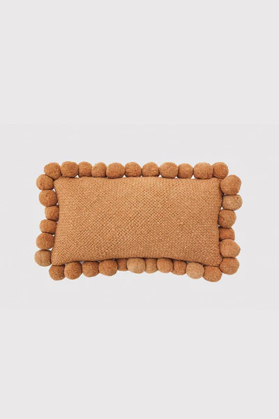 Classica Lumbar Pom Pom Cushion #2 | Desert