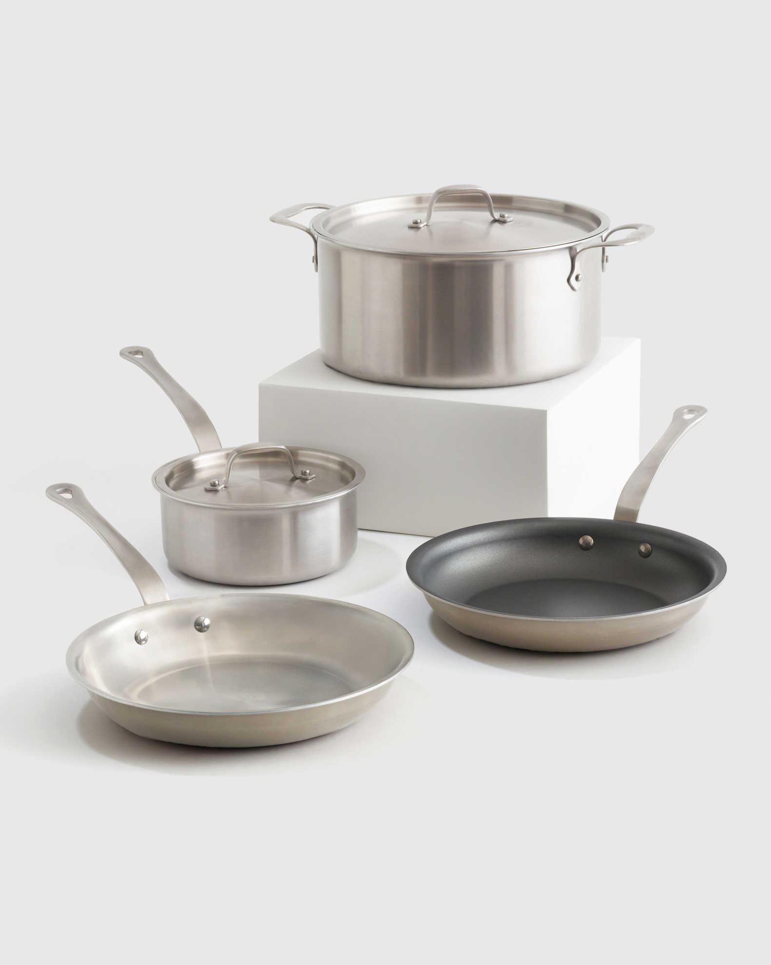 5-ply Stainless Steel 6 Piece Cookware Set In No Color