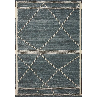 Foundry Select Hamidou Moroccan Machine Made Power Loom Polyester Area Rug In Denimcharcoal