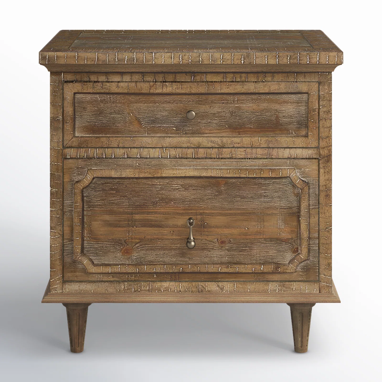 Andover Mills Rahul Rustic Nightstand With Usb