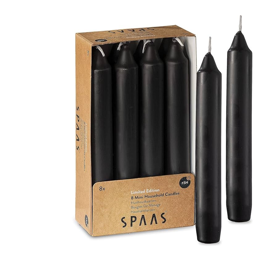 Straight Black Candle Sticks