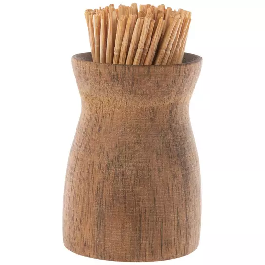 Acacia Toothpick Holder 