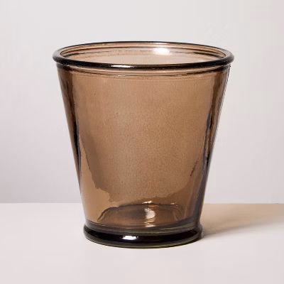 7oz Short Recycled Pint Glass Brown 