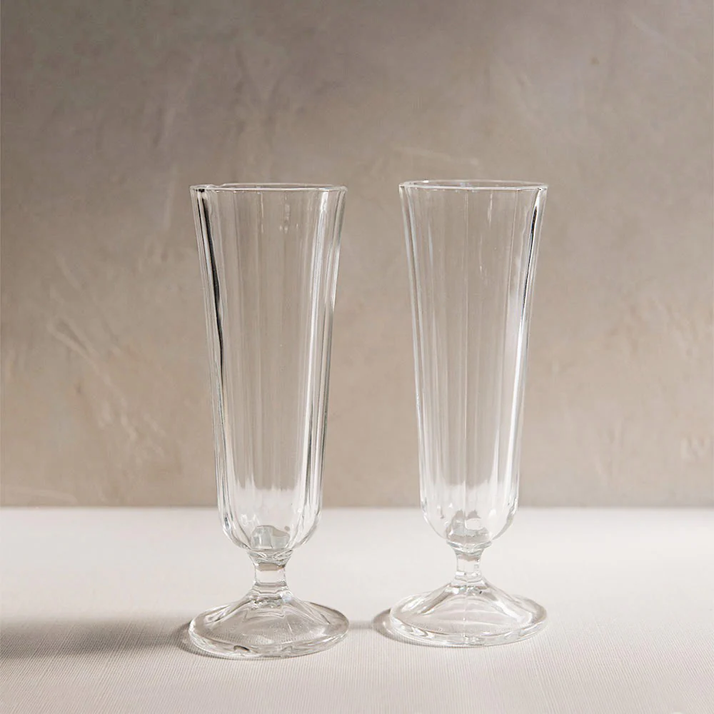 Fluted Champagne Glass Set