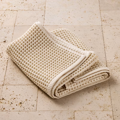 Waffle Bath Towel Natural - Casaluna