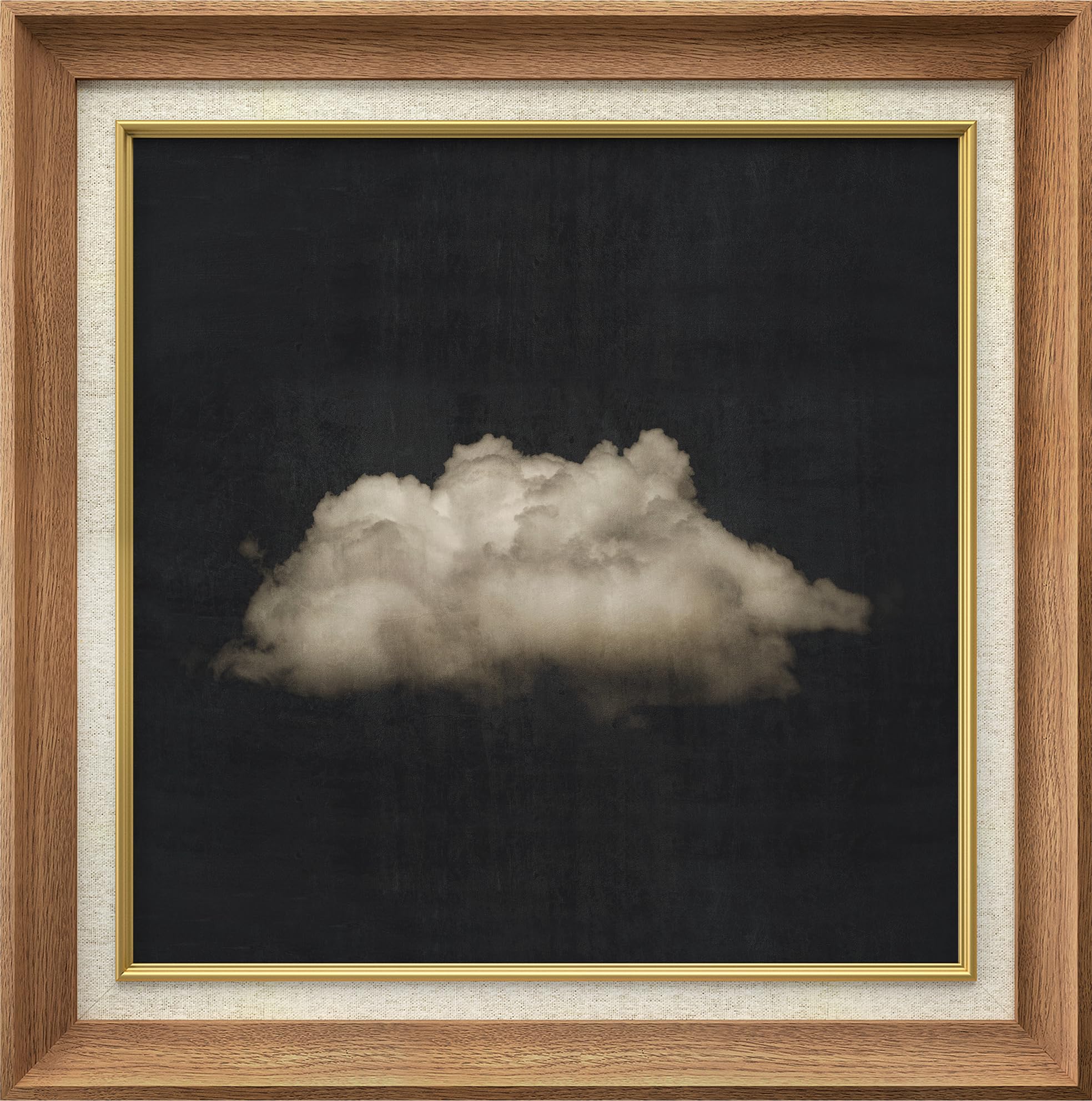 Mudecor Premium Framed Wall Art Tranquil Cloud In Dark Sky Classic Vintage Illustrations Fine Art Decorative Retro Historic Zen For Living Room