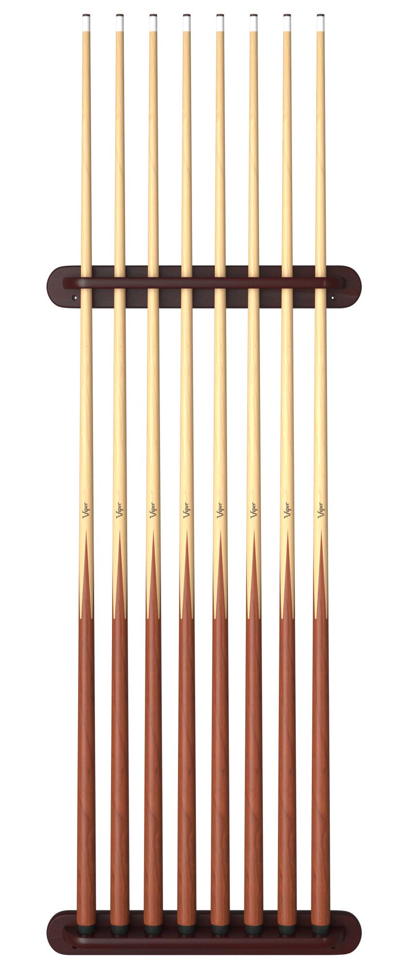 Viper 2-piece Traditional Wall Mounted Solid Oak Billiard/pool Cue Rack