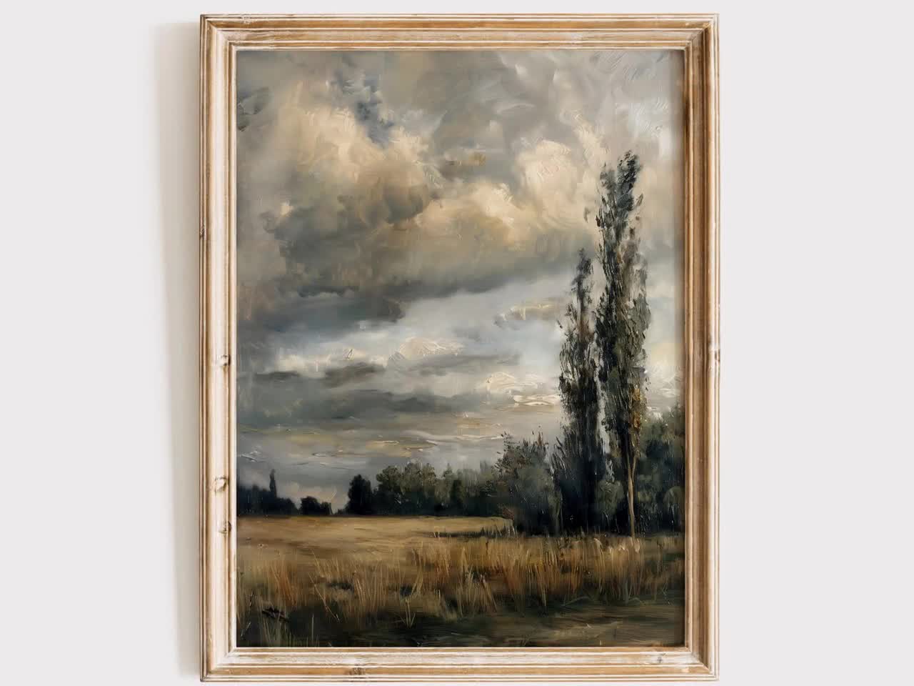 Vintage Country Moody Sky Sunset