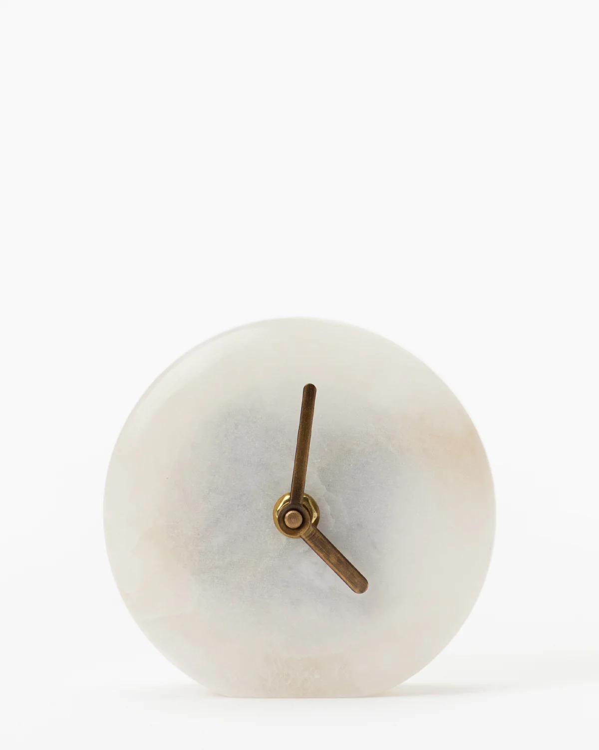 Alabaster Table Clock