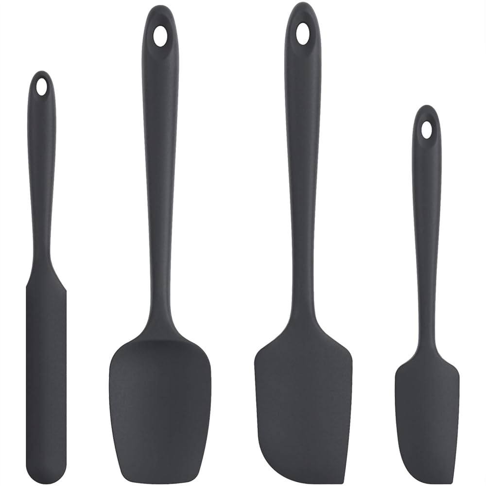 U-taste Silicone Spatula Set With 600 Degrees Fahrenheit Heat Resistant (black): Home & Kitchen