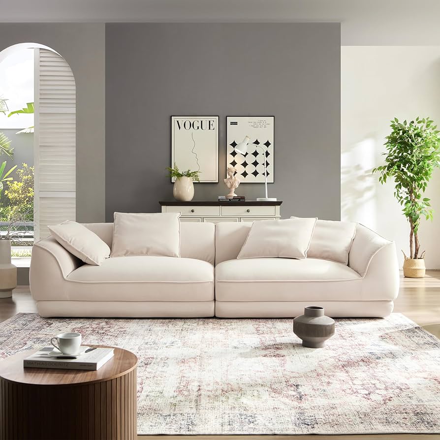 Mr.waiba 110'' Minimalist Sectional Sofa