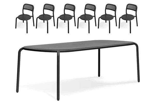 Toni Tablo Table Set + 6 Chairs