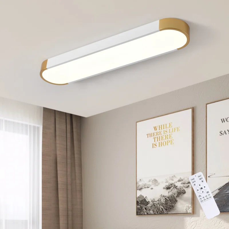 Masek 1 - Light 27.5" Simple Rectangle LED Flush Mount