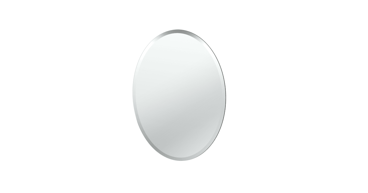 Gatco 19-1/2" W x 26-1/2" H Oval Frameless Bathroom Wall Mirror Clear Alternateimage Alternateimage Alternateimage Gatco 19-1/2" W x 26-1/2" H Oval Frameless Bathroom Wall Mirror