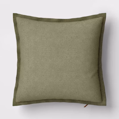 The Cozy Collection Cozy Faux Cashmere Knit Square Throw Pillow Green - Threshold