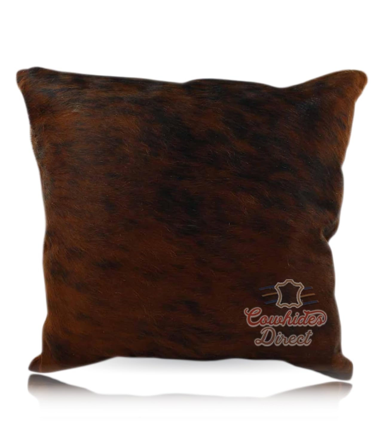 Cowhides Direct Genuine Cowhide Throw Pillow (Dark Brindle, 22x12) - Authentic Brazilian Cowhide Pillow Cover with Plush Inserts - Luxury Cow Fur Pillow for Home Décor