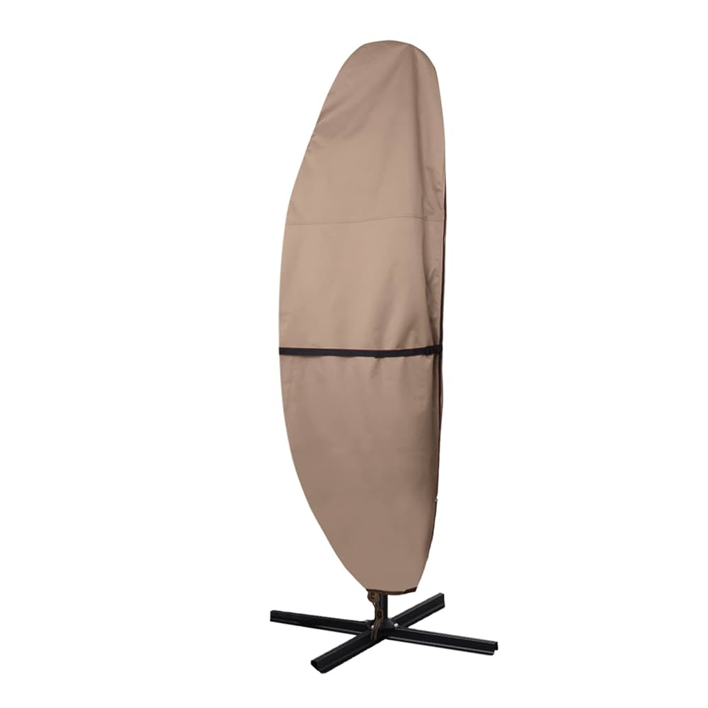 ULTCOVER Patio Parasol 600D Waterproof Outdoor Offset Banana Style Umbrella Cover - Fits Cantilever Offset Umbrella 12-14 Feet