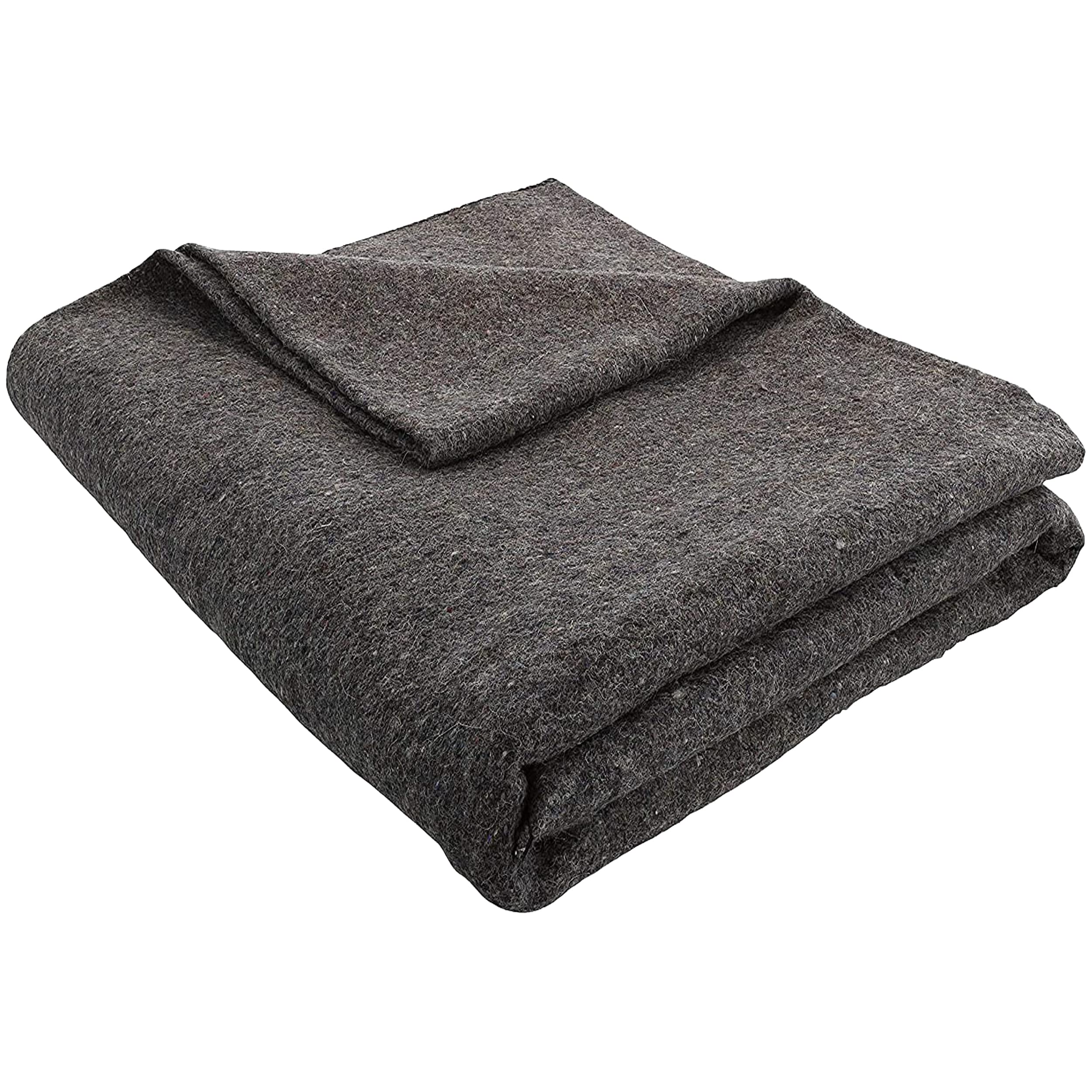 Wool Blanket & Throws 90% Wool Warm Blanket Soft Couch Blankets 75"x55" Twin Throw Blankets for Living Room, Camping, Outdoors, or Car Travel with Exquisite Box for Gift (OliveGreen)