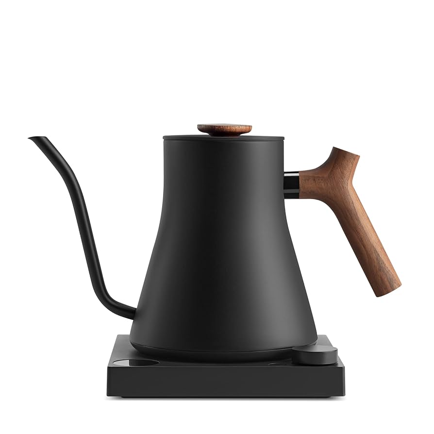 Fellow Stagg EKG Pro Electric Gooseneck Kettle - Pour-Over Coffee and Tea, Quick Heating, Precise Temperature Control, Scheduling, Built-in Brew Timer, Matte Black, 0.9 Liter