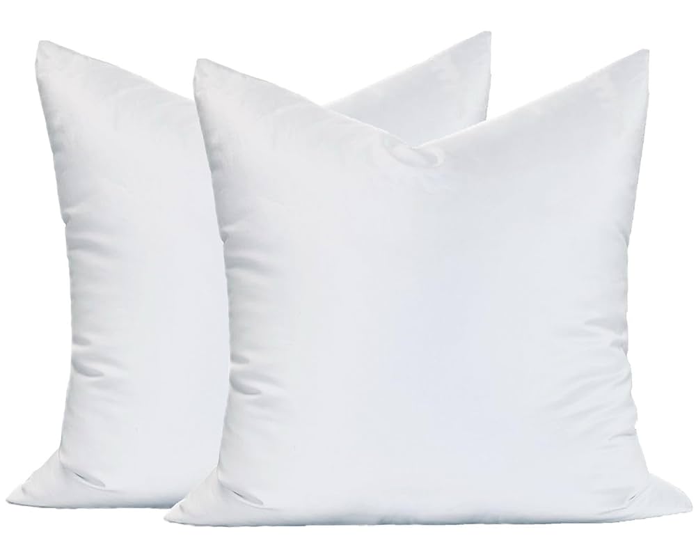 MoonRest® Synthetic Down Alternative 28x28 Square Pillow Insert Form, for Decorative Throw Pillow, Sofa, Cushions, Body and Bed - Pack of 2- Size 28“X 28”