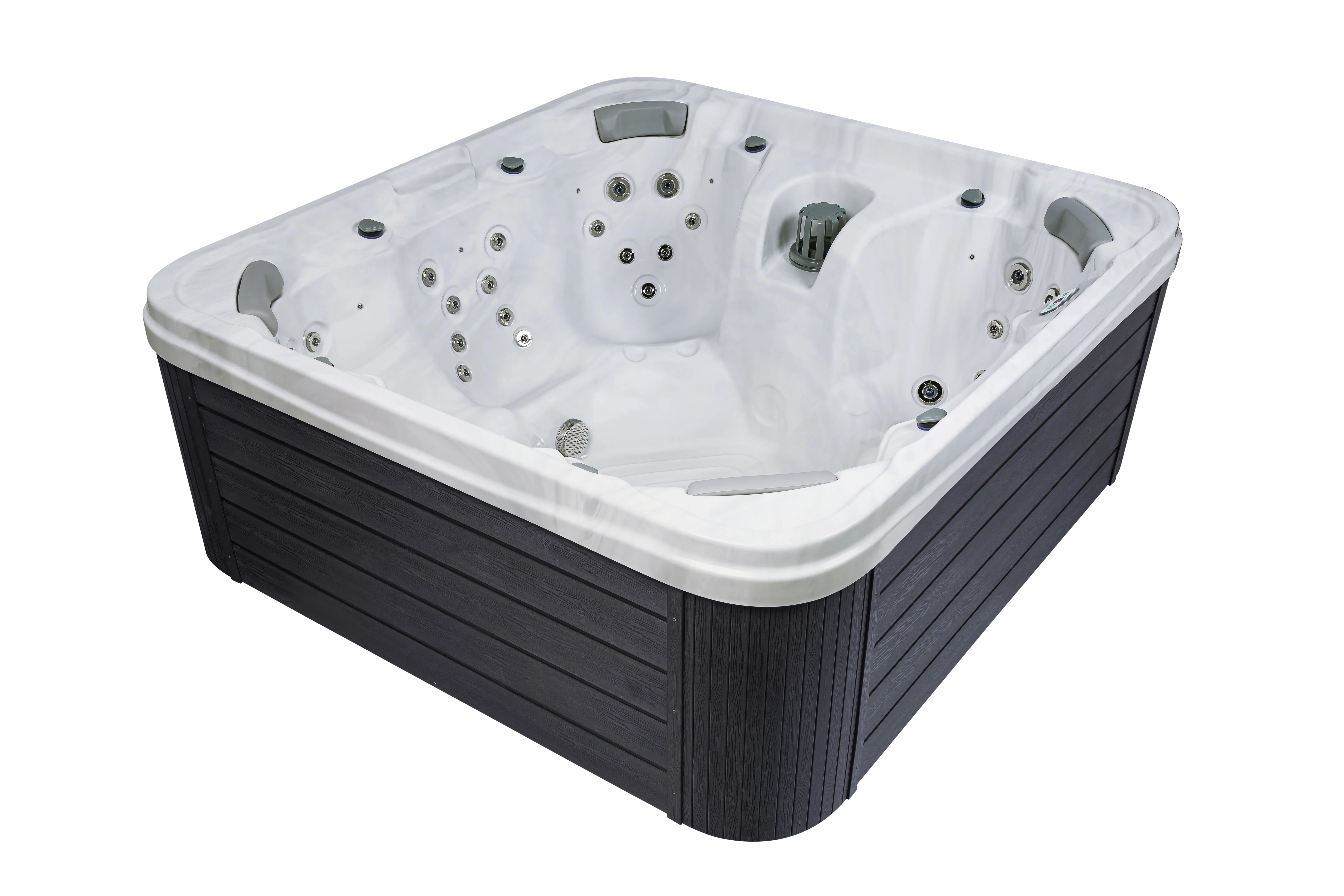 Bueno Spa Buenospa Chicago 7 Person 54 Jets Acrylic Hot Tub With Cover Led Lights And Ozonator In White