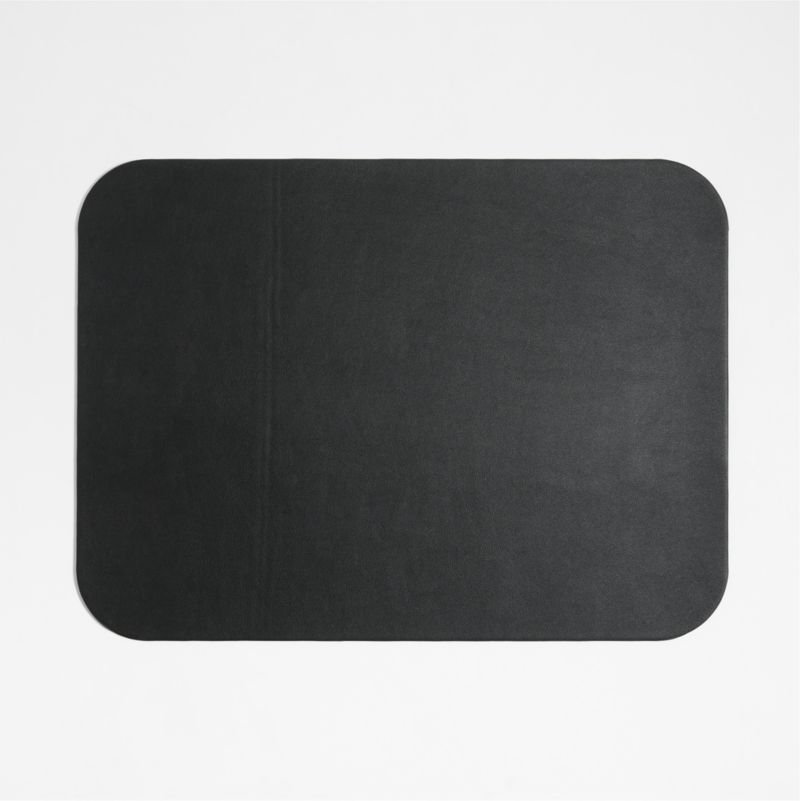Rizzo Easy Care Recycled Leather Reversible Black and White Rectangular Placemat