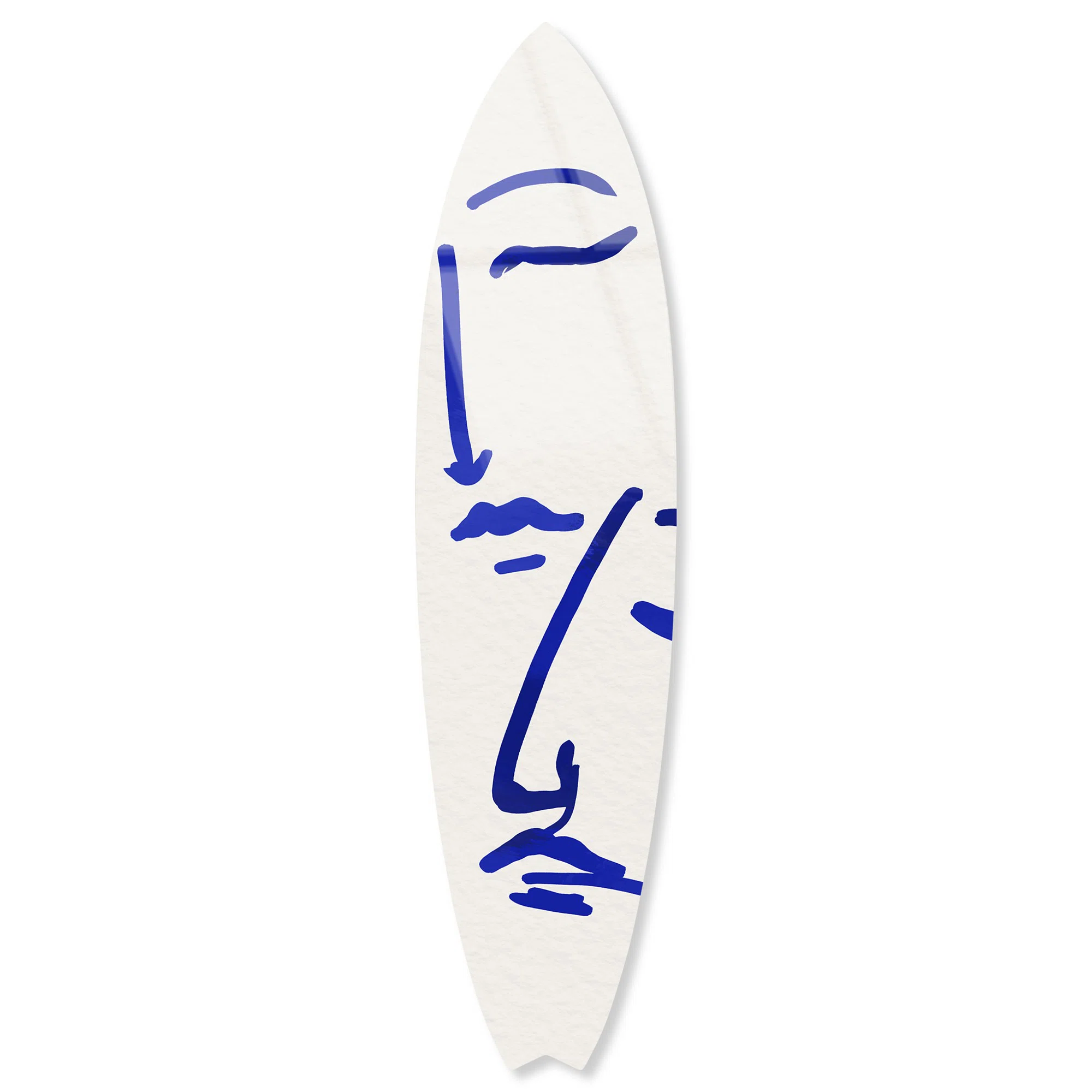 You and I Bleu Surfboard Acrylic Coastal Wall Art by Notoriart