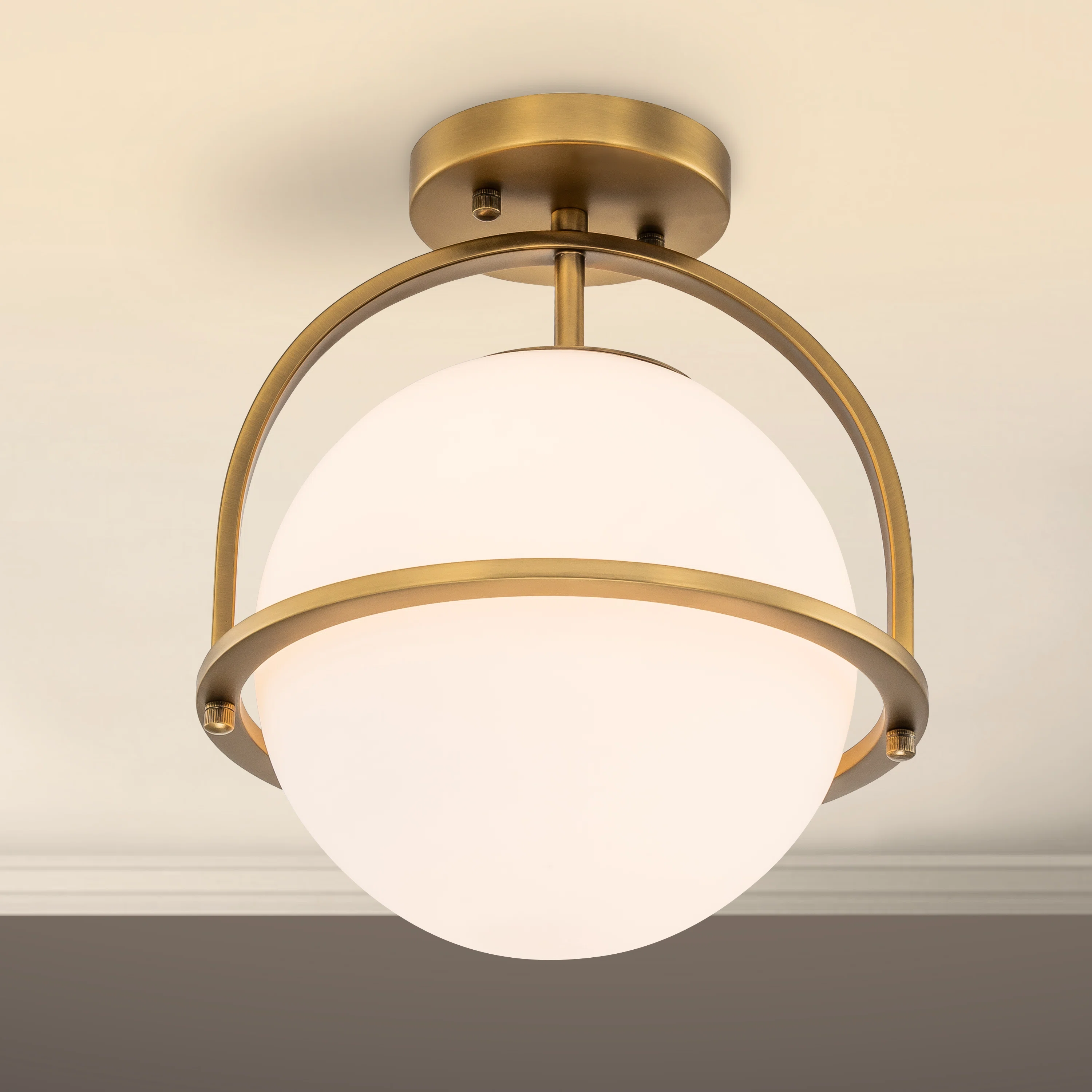 Grundy Glass Semi Flush Mount