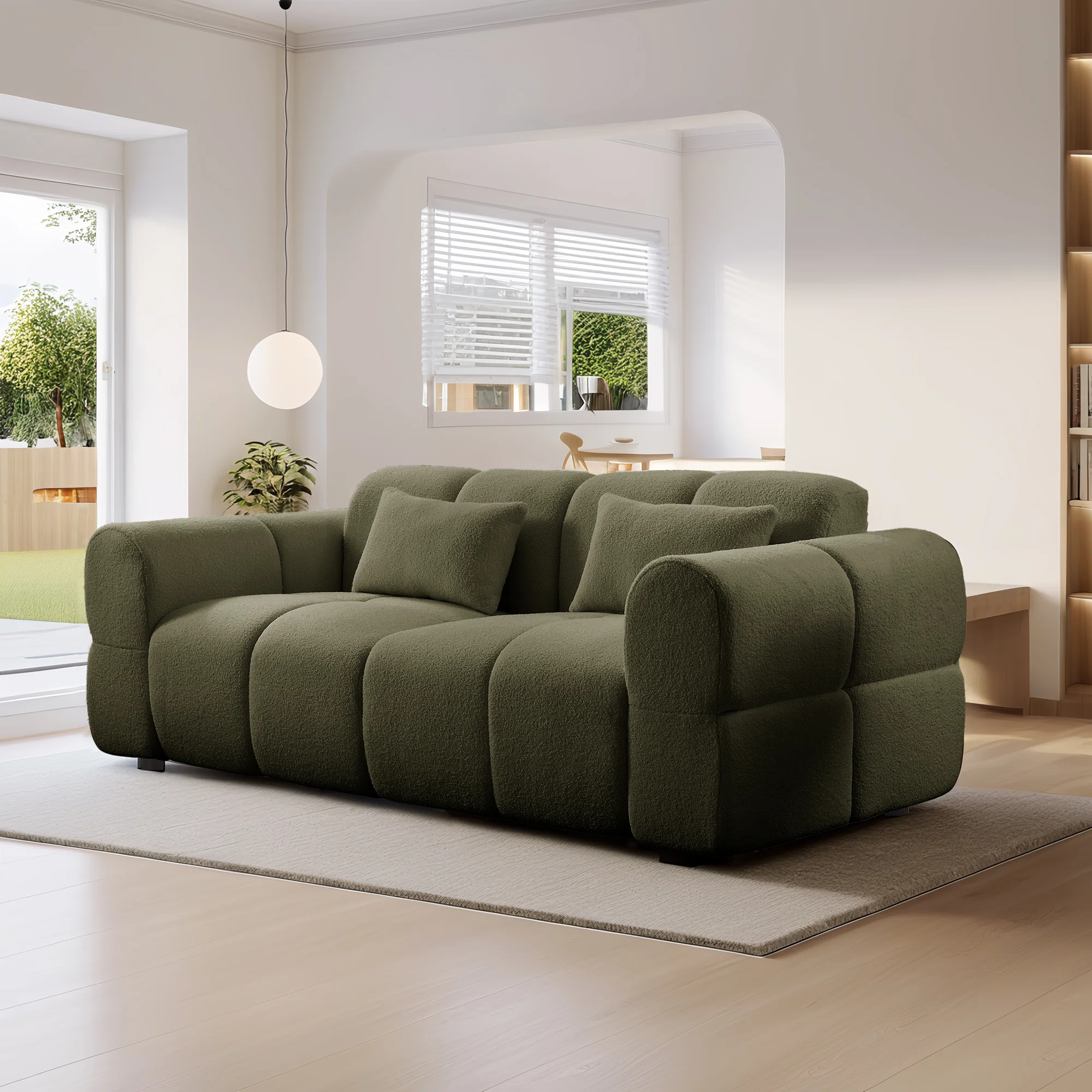 Upholstered Boucle Sofa