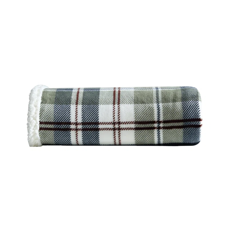 Eddie Bauer Printed Plush Fleece/Sherpa Throw Blankets
