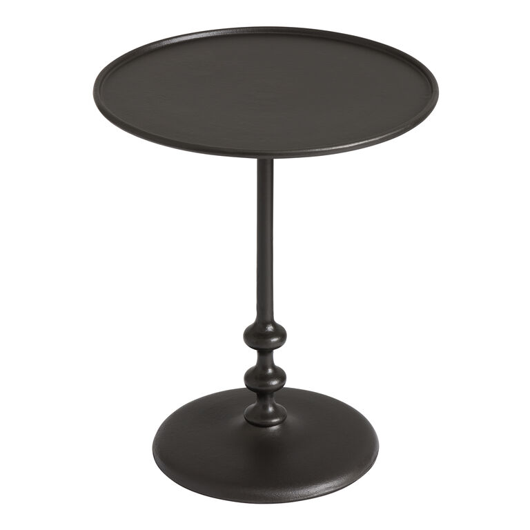 Kitt Large Round Bobbin End Table