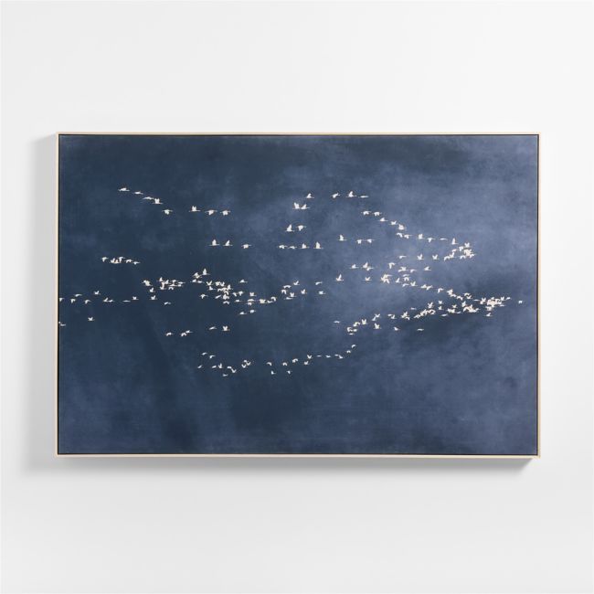 Heading South Blue Canvas 70x47 Wall Art Print