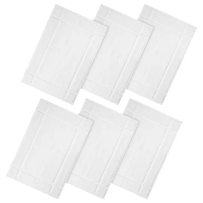 1350 GSM 100% Cotton Solid Bath Mat for Bathroom Floor (Set of 6)