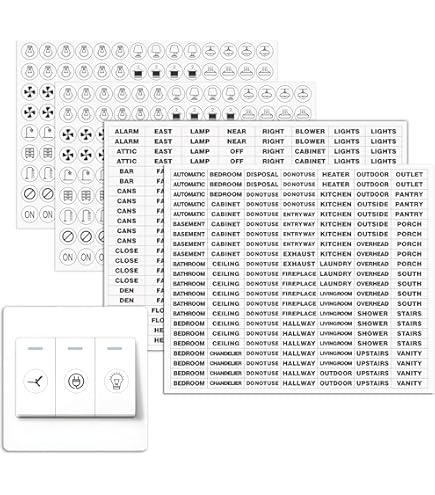 Light Switch Premade Label Sticker for Identifying Switches and for Organizing