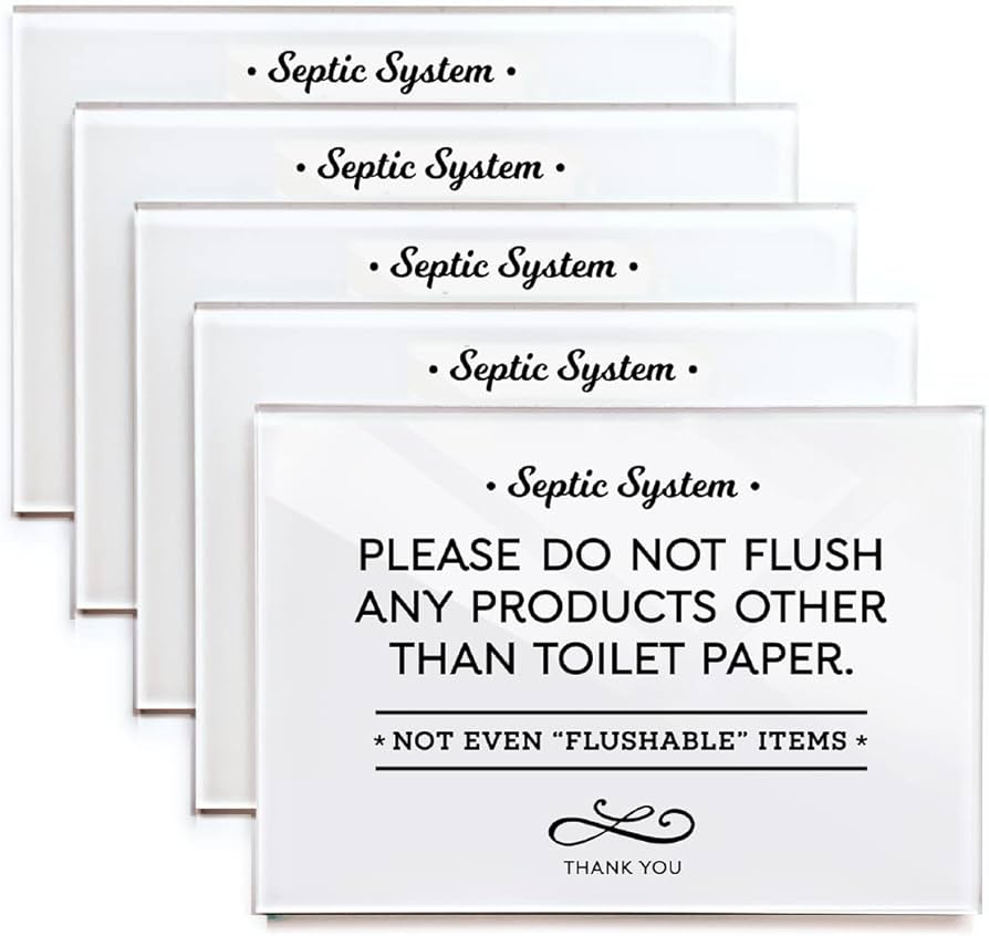 3.5x5 Inch Bathroom Sign, Do Not Flush Rules ~ Ready to Stick ~ Premium Finish, Durable