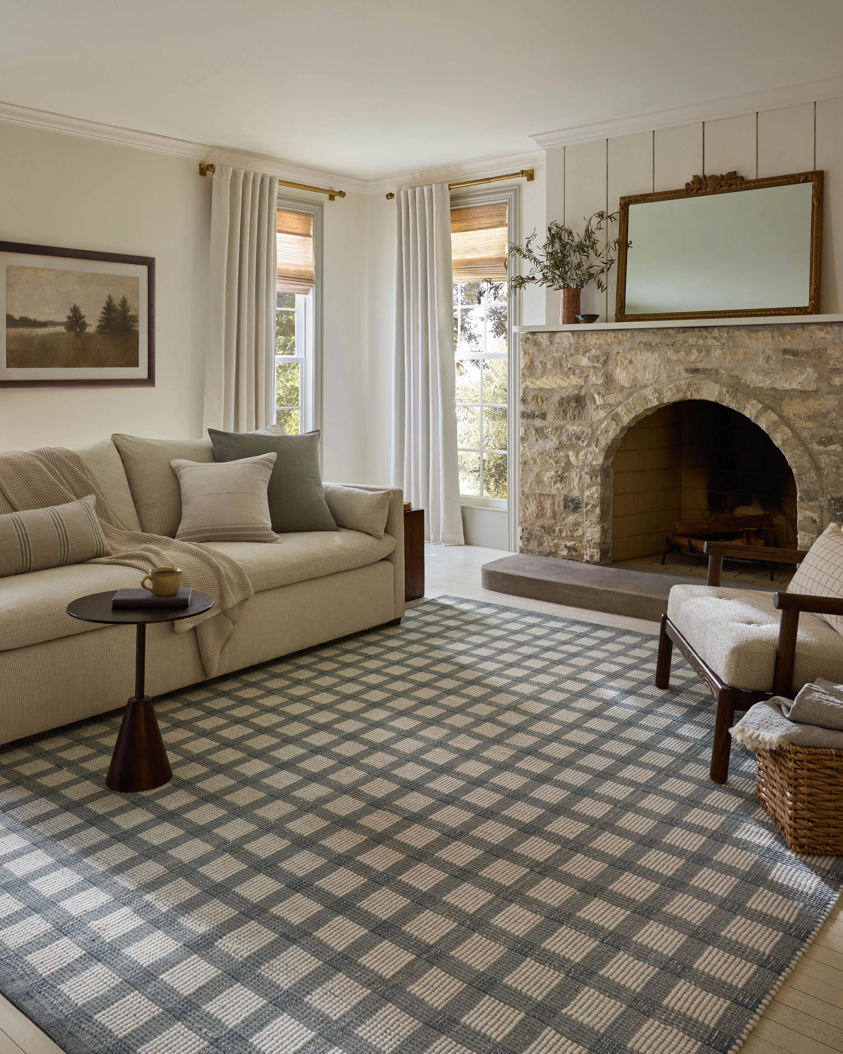 Magnolia Home by Joanna Gaines x Loloi Ryder Blue / Ivory Area Rug