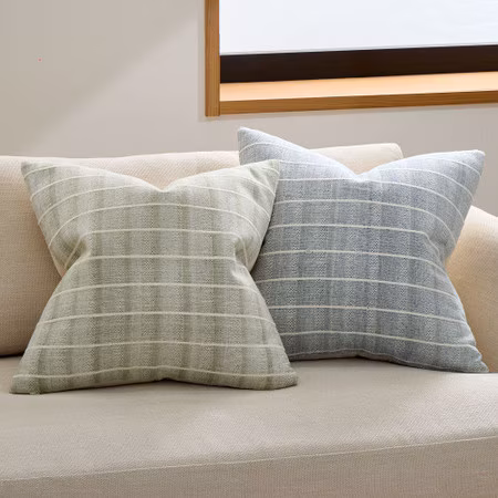 Corded Windowpane Pillow Cover T7101