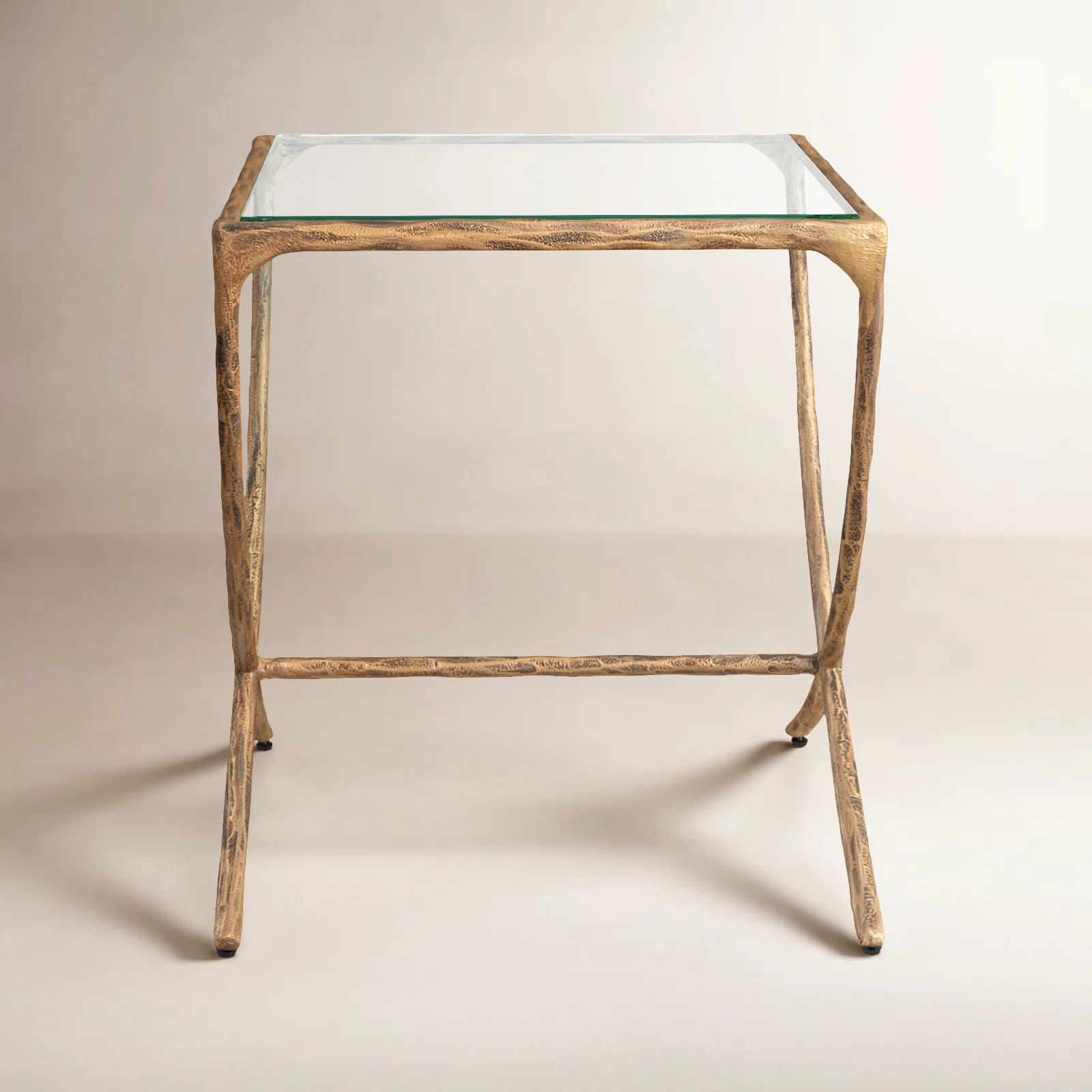 Evelynn Glass End Table