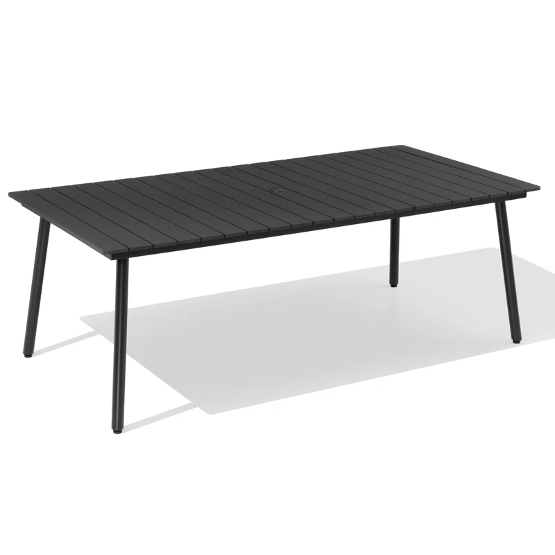 82.5“ Patio Dining Table With Umbrella Hole