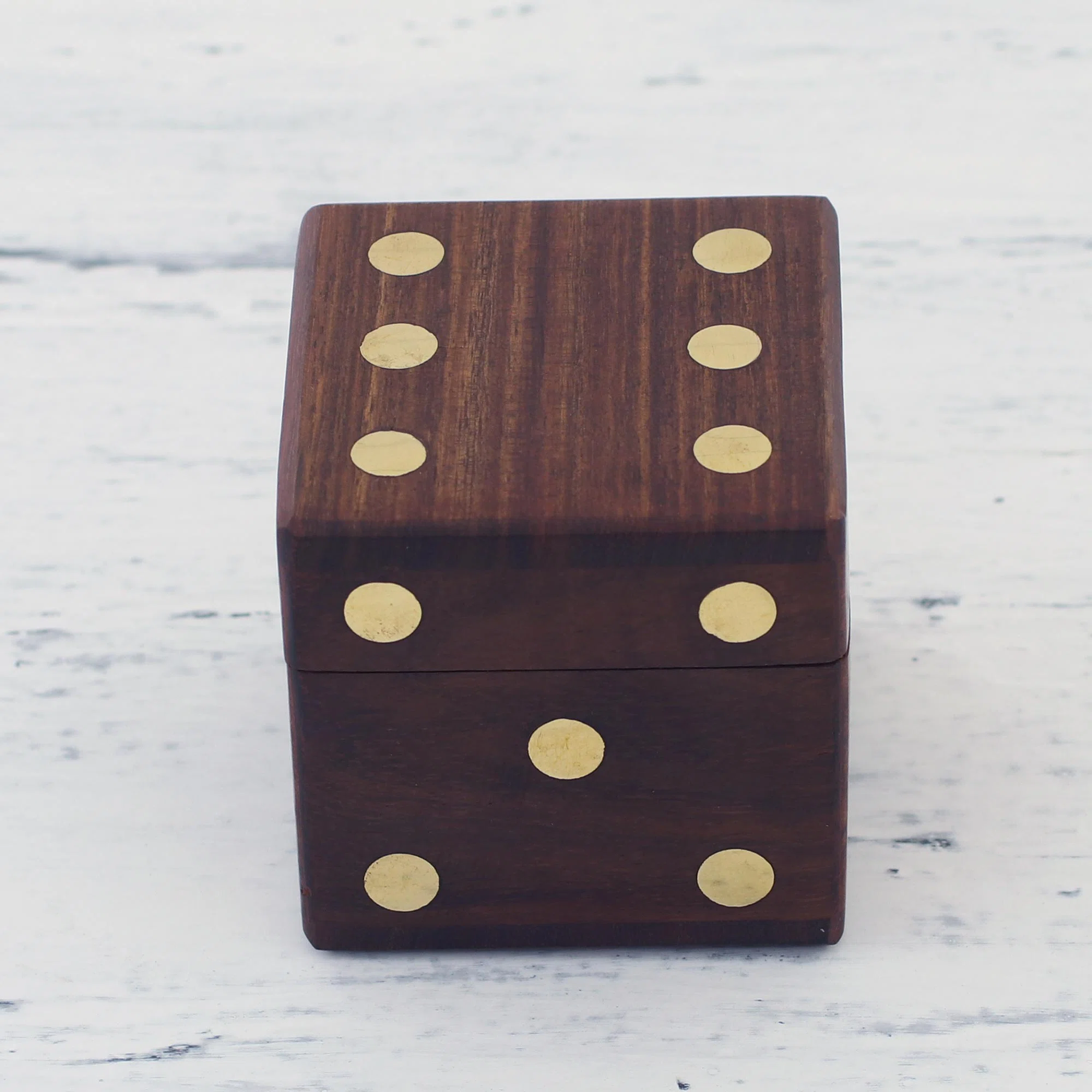 Millwood Pines Wood Dice Antique Brown Square