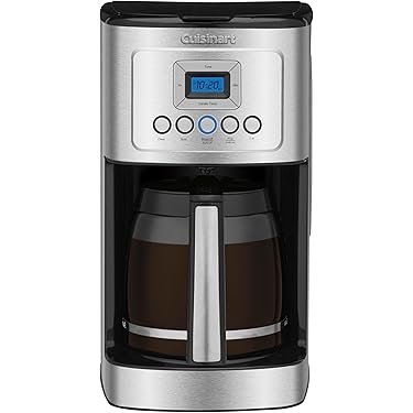 Cuisinart 14-Cup Coffee Maker, Programmable PerfecTemp Glass Carafe Coffee Machine with 1-4 Cup Setting, Brew Strength Control and Brew Pause, Stainless Steel, DCC-3200BKSNAS, Black