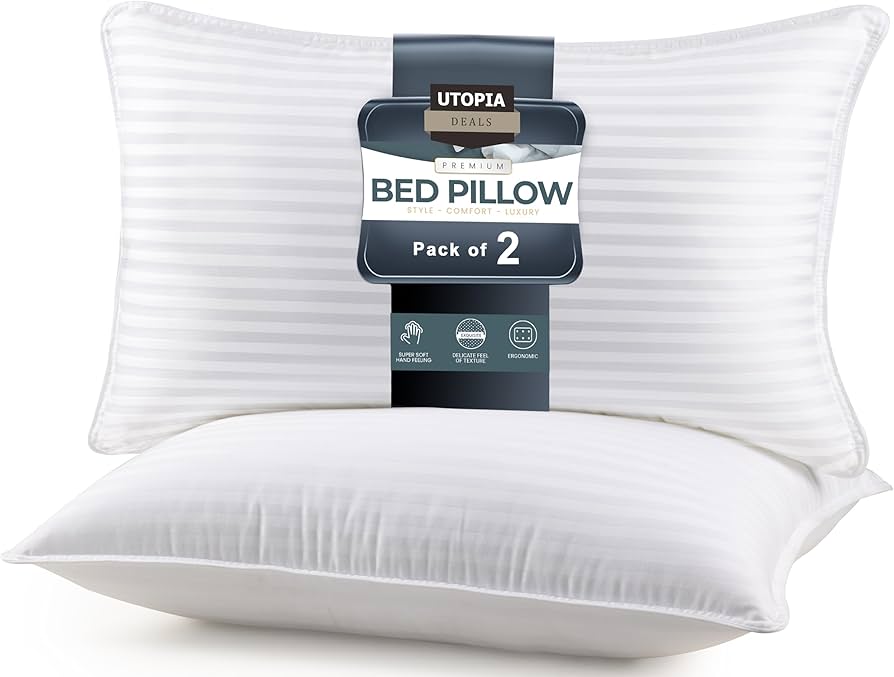 Utopia Bedding Bed Pillows for Sleeping King Size (White), Set of 4, Cooling Hotel Quality, for Back, Stomach or Side Sleepers