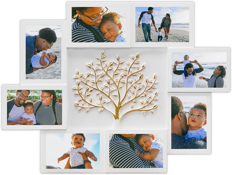 J.M.Deco Collage Picture Frames for Wall 16 Opening, Large Photo Frame Collage Wall Hanging for 4x6 Photo, Reunion Friends Family Memory, Christmas Gift - Black