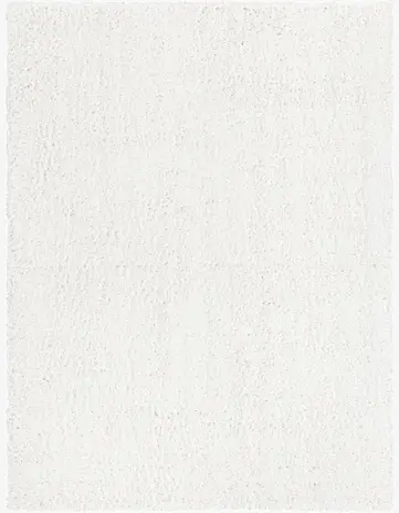 White 7' 10 X 10' Zermatt Shag Rug