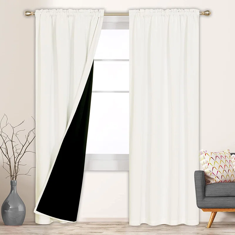 Deconovo 100% Blackout Curtain Panels (Set of 2)