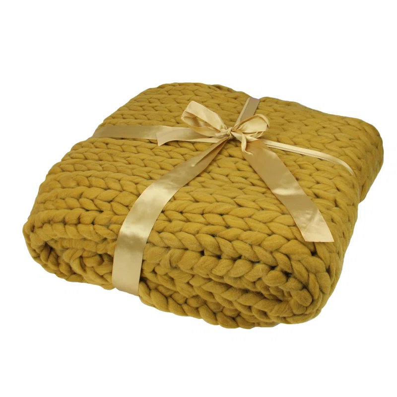 Cable Knit Plush Throw Blanket (50x60)